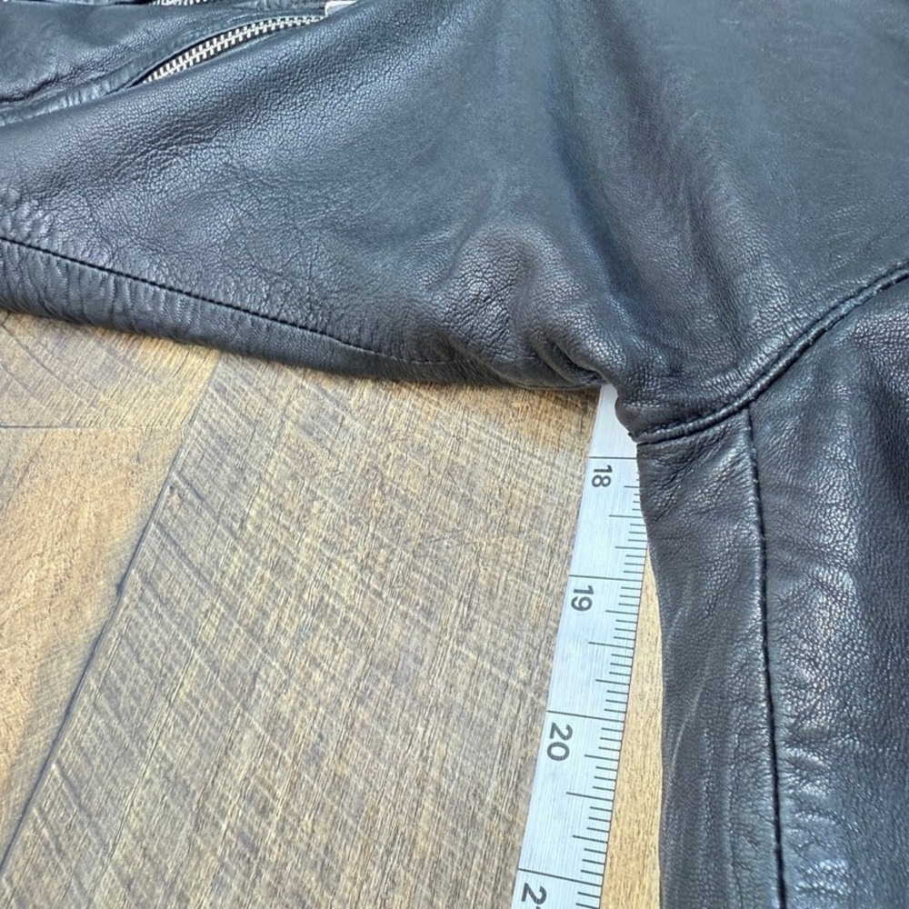 Madewell The Washed Leather Motorcycle Jacket Women XS Grunge Edgy Soft Moto - Picture 5 of 14